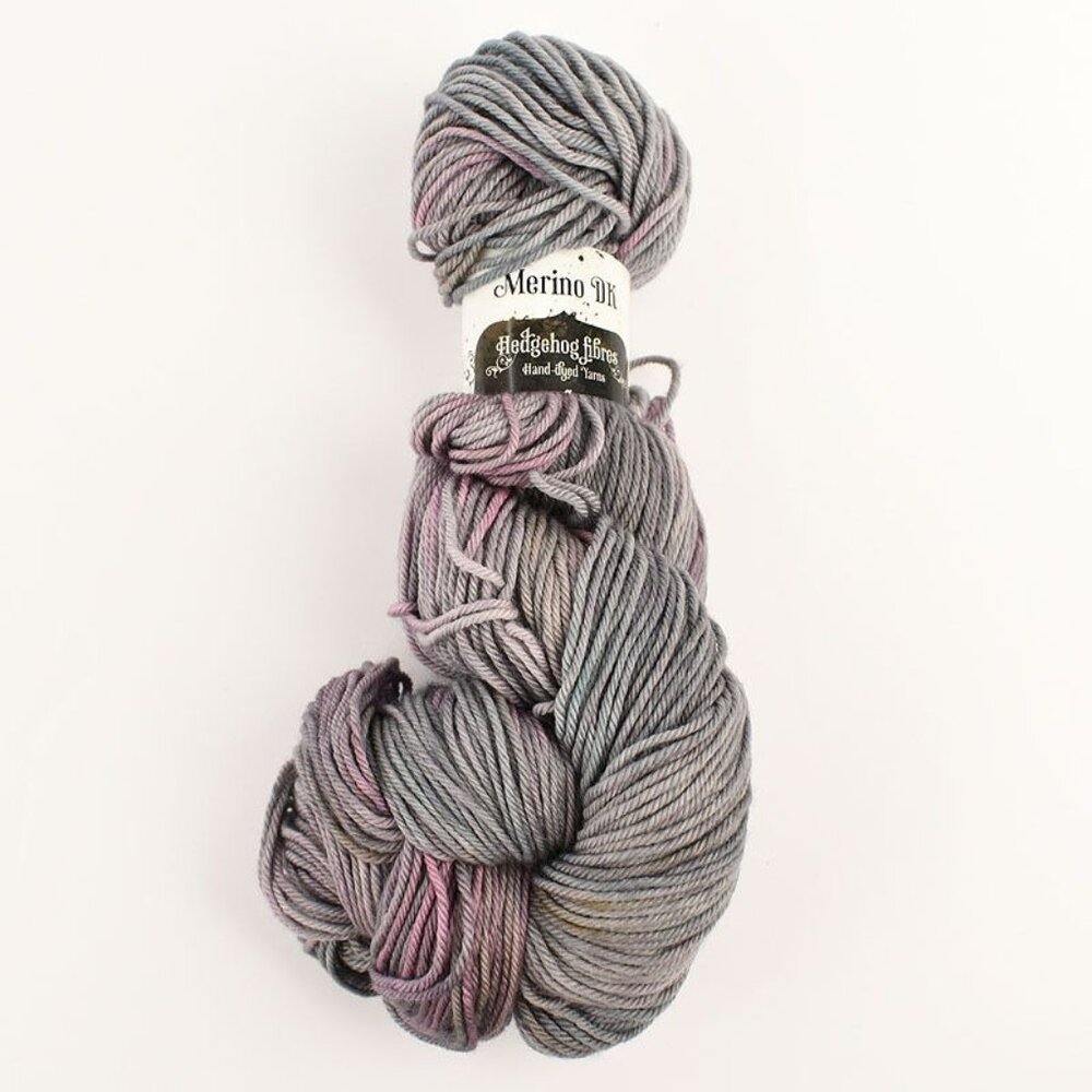 Hedgehog Fibres Merino DK Yarn Springy Twist Merino Wool Hand-Dyed Concrete